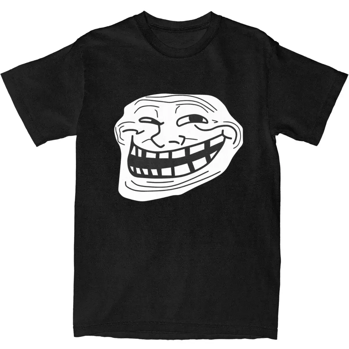 

Rage Comic Trollfac T Shirt Funny Anime Hip Hop T-Shirts Short-Sleeved Awesome Tops Summer Pure Cotton Round Neck 6XL Clothes