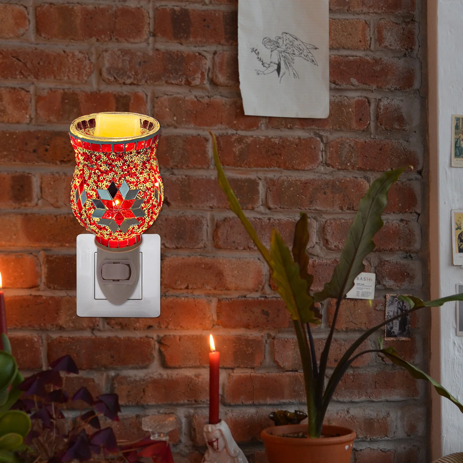 رائحة مصباح للزينة المنزل المكونات في الضروري النفط ضوء الليل دخاني سهلة التشغيل المحمولة سبا اليوغا غرفة هدية #1