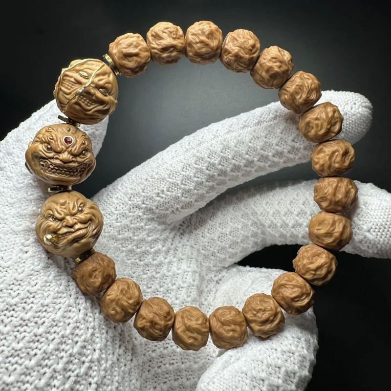 Monkey Walnut Snake Transformation Inlaid 70% off Layer Accessories Unisex Bracelet Evil Monk