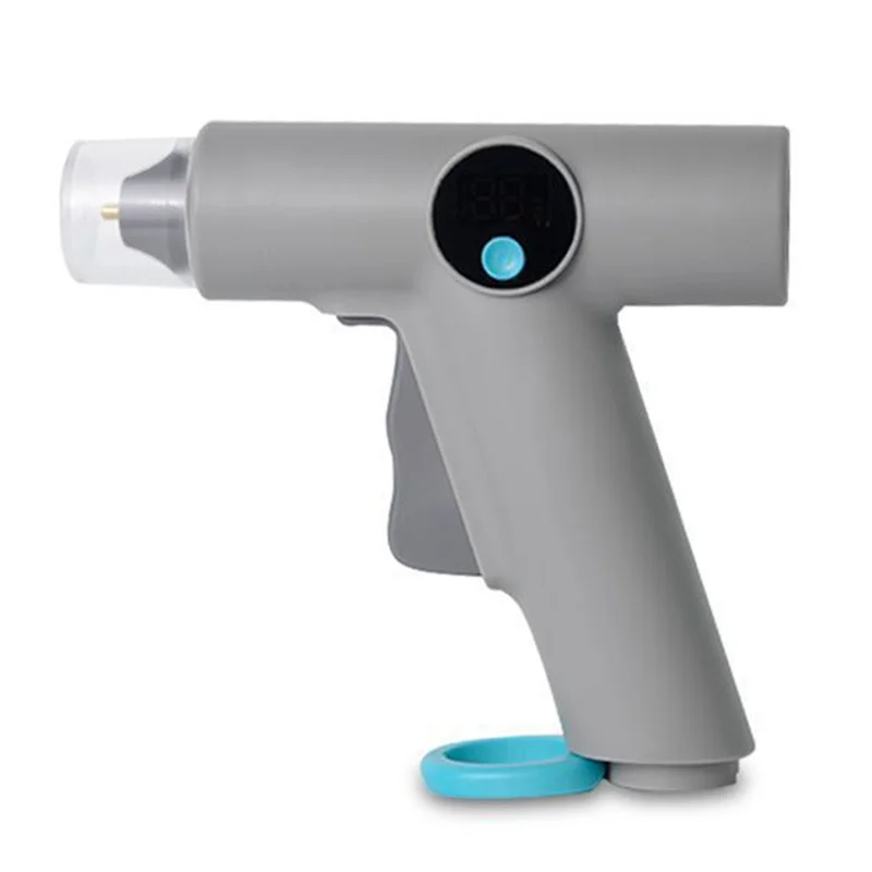 

LICE-Hot Glue Gun Glue Gun LED Light Lithium Battery Temperature Display 22Pcs Glue Stick Hand Craft Tools