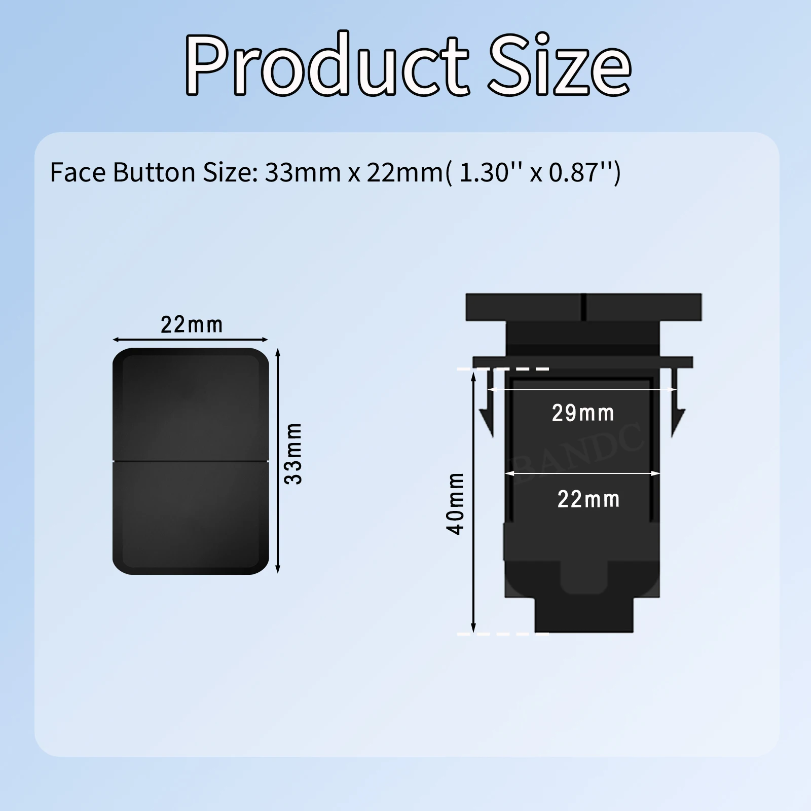 12V Dual Button Push Switch For Mitsubishi Outlander Pajero Sport Triton MQ MR L200 Front Rear Fog Light Locker Camera Switch