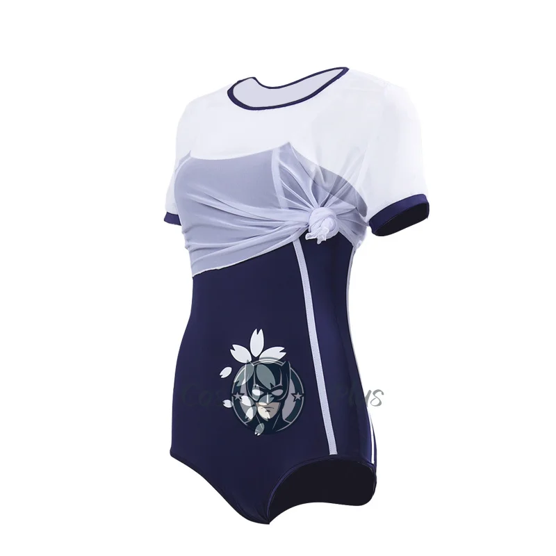 Game Naraka Bladepoint Cosplay Costume Tsuchimikado Kurumi Beach Swimsuit Summer Party High School Swimwear Outfit Cos Gathering