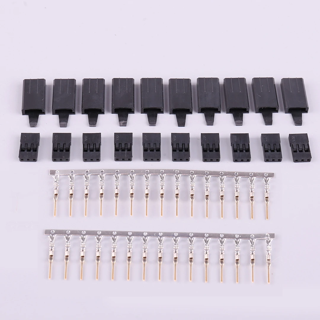 AMASS 10 ensembles AMASS JR Kit de prise Servo plaqué or boucle Anti-lâche connecteur mâle femelle pour avion UAV/Drone Servo FUTABA JR