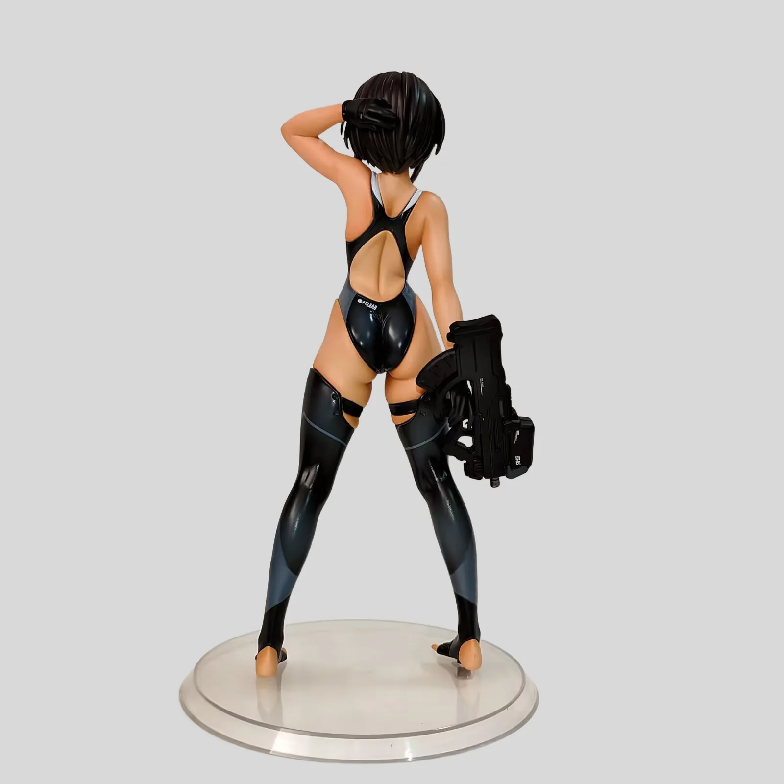 22CM Younger Generation Of Swimming Machine Gun Girl Anime Handmade Action Figures Desktop Case Decoration Ornament Gift