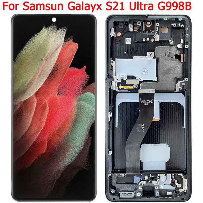 G998B LCD For Samsung S21 Ultra Display LCD Screen With Frame 6.8\