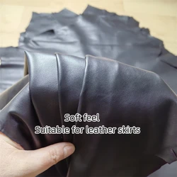 0.6mm Black Sheepskin. First Layer Leather. Real Leather Fabric. Handmade DIY For Leather Skirt. Leather Mending.Whole Sheepskin