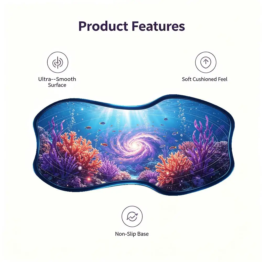 Special Shaped Deep Sea Blue Whale Gaming Mouse Pad Thick Rubber Smooth Glide Creative For Ocean Gaming