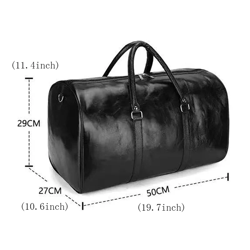 Couro macio Viagem Duffels Bolsas De Ombro, Unisex Bagagem, Lazer, Fitness, Saco De Fim De Semana, Mala De Negócios, Alta Capacidade