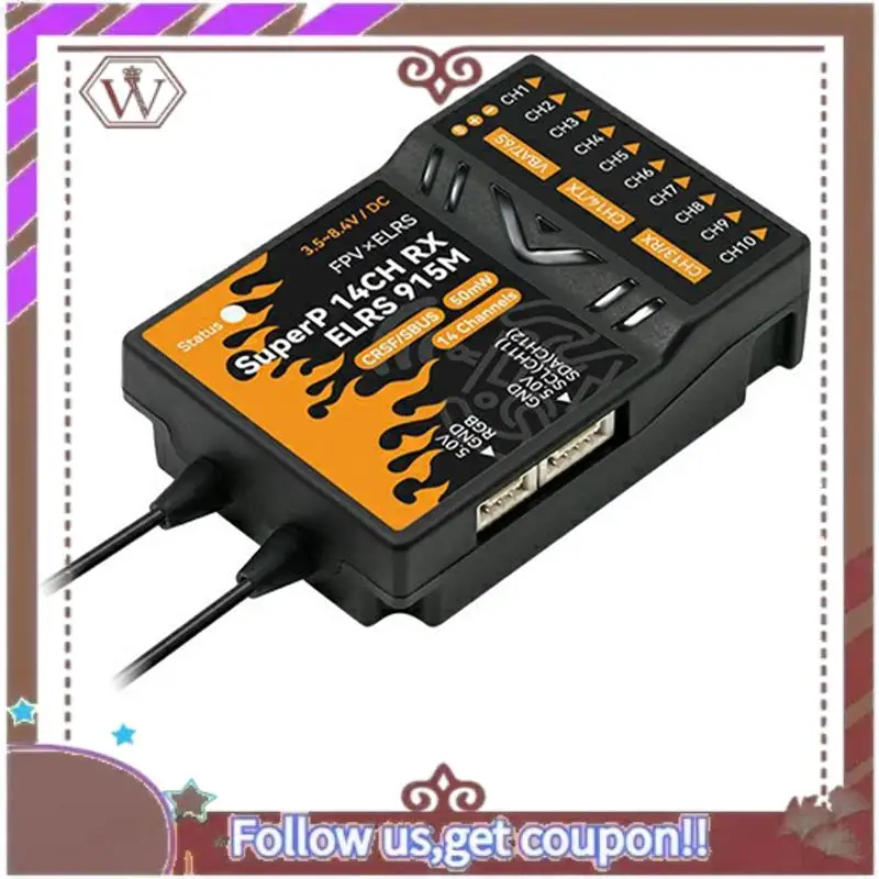 ABBG-para BETAFPV Superp receptor de diversidad RX 14CH con 2 antenas de doble recepción para RC FPV avión barcos Drones