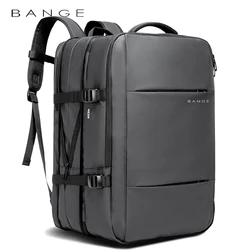 BANGE Aesthetic Men Business Backpack School Expandable USB Bag, Large Capacity 17.3 Laptop Waterproof Fashion Travel Backpack