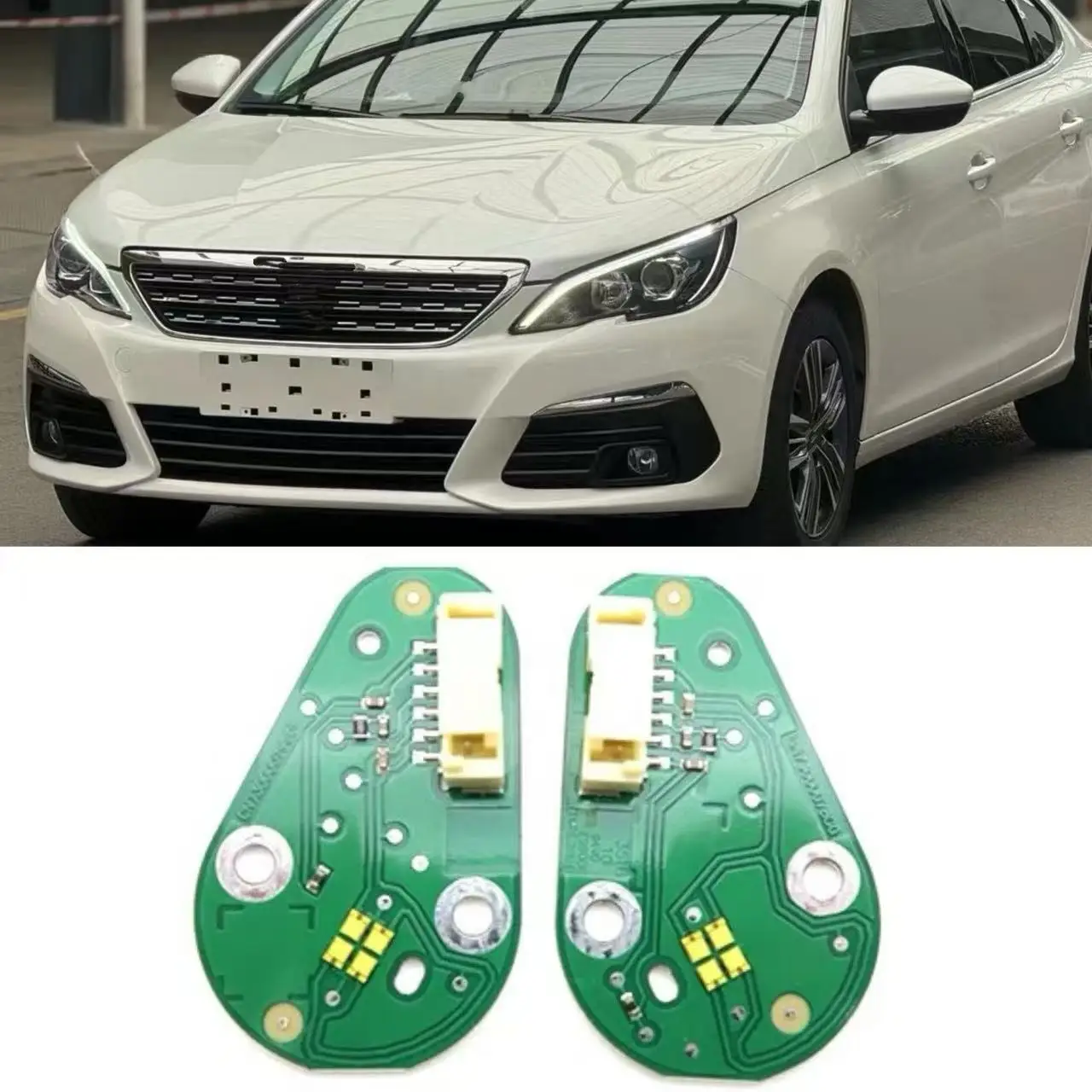 

For Peugeot 308 2016-2019 Car Headlights DRL Chip Ballast chip White Light Angel Eyes Daytime running Circuit Board Light Chip