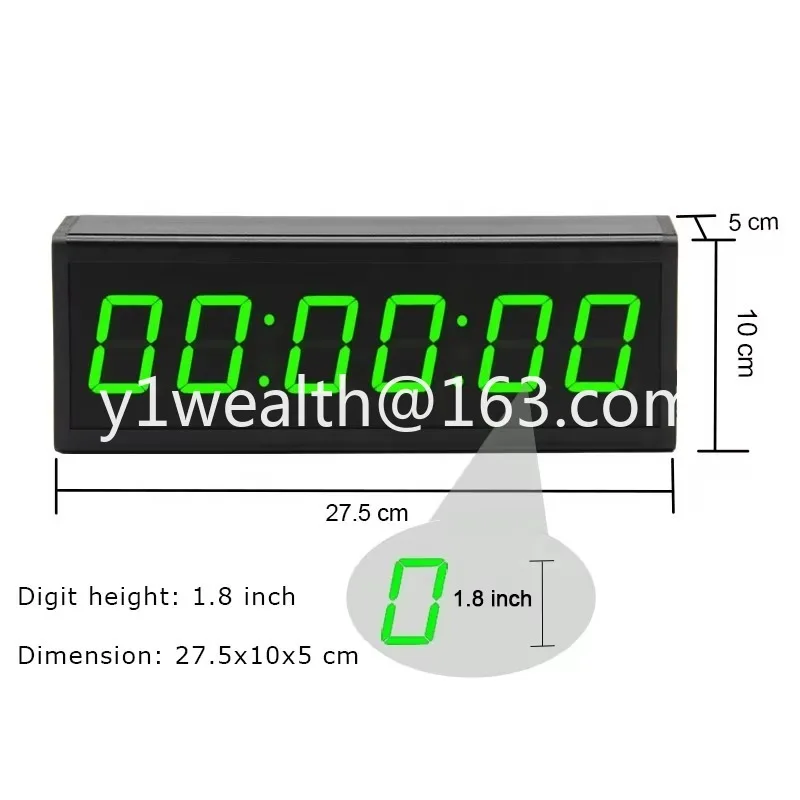 Electronic Chronograph Game Timing Clock LED Display Start/Stop Button Stopwatch Timer Aluminum Alloy High Precision USB