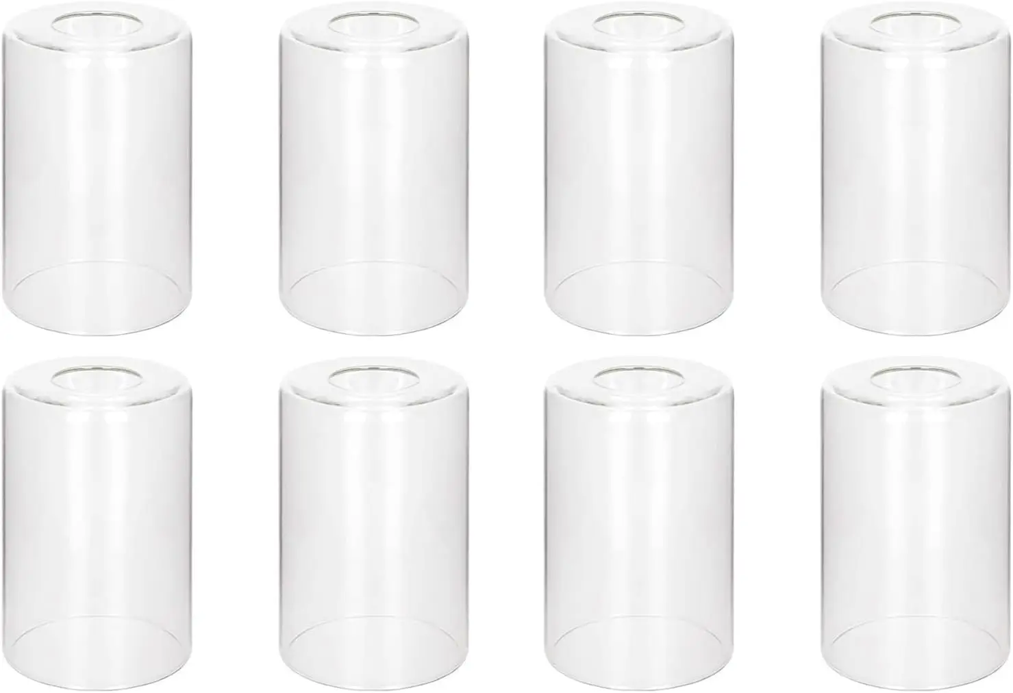 

High - Quality 8 - Pack Clear Glass Shade Covers Replacements: Ideal for Chandelier, Pendant, and Wall Sconces