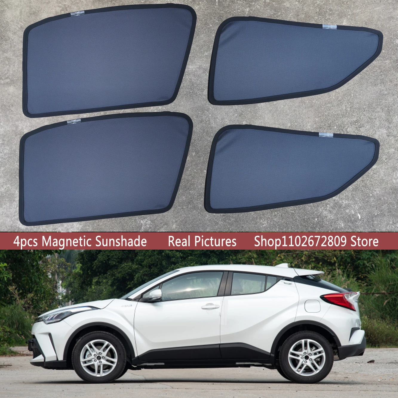 Magnetic Car Sunshade Shield Front Windshield Frame Curtain Sun Shades For Toyota C-HR CHR 2016 - 2023 2022 2021 Accessories