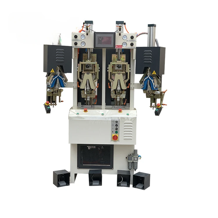 TKNOWELL TKW-2C-2H dos máquinas formadoras de parte posterior fría y caliente, contador de zapatos, máquina de ajuste en frío y caliente