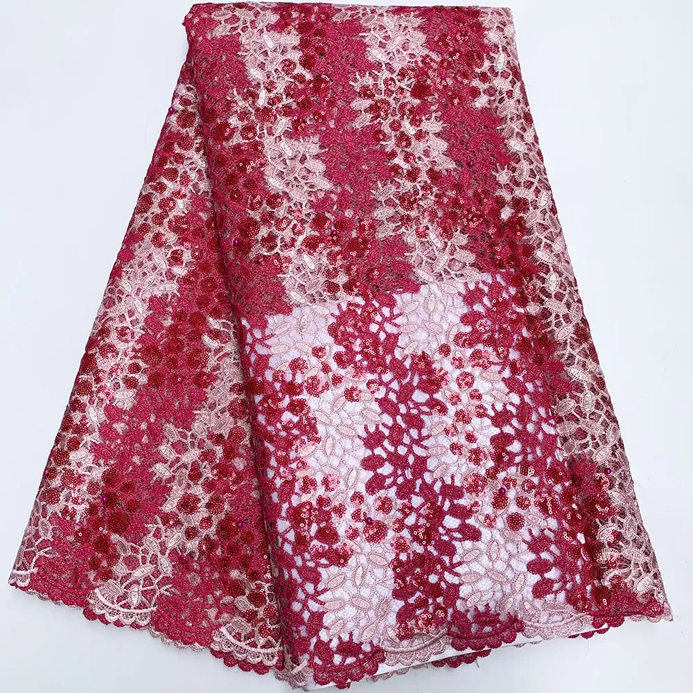 

Top End Heavy Double Colors Neat Mesh Guipure Lace Lace Embroidery African Water Soluble Cord Lace Occasion Traditional CO1196