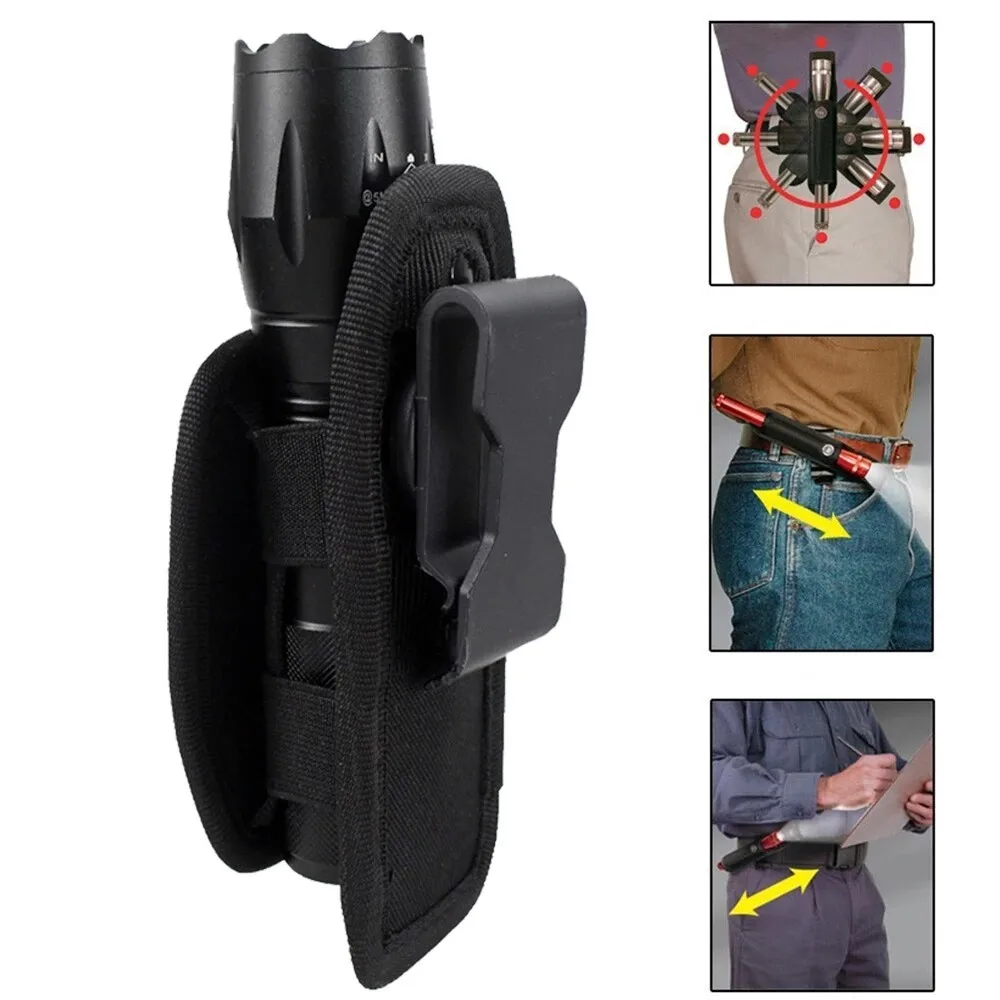 rotating belt clip for Tactical Flashlight Pouch Holster belt clip replacement carry case plsatic clip