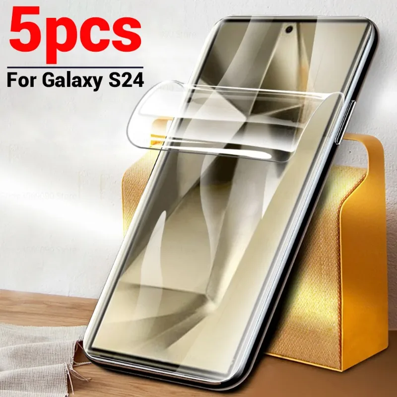 5/1Pcs Front Screen Soft Hydrogel Film for Samsung Galaxy S24 Ultra S 24 Plus S24Ultra 5G Smartphone Protective Film Cover