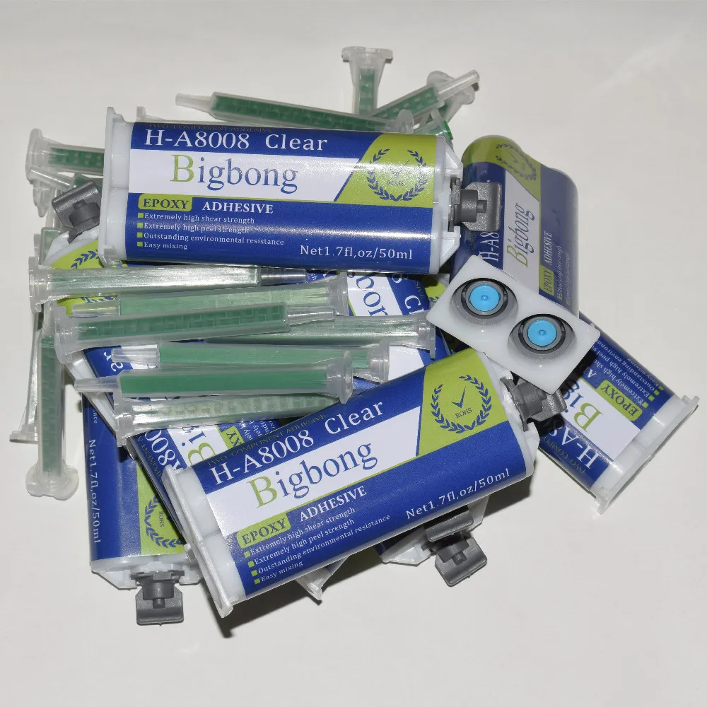 20 Stück statische Mischdüsen & 10 Stück 1:1 Epoxidkleber, starke AB-Klebstoffe, Epoxidharz, transparente Klebstoffe, 50 ml, Set für Strukturklebstoffe – Detail 6