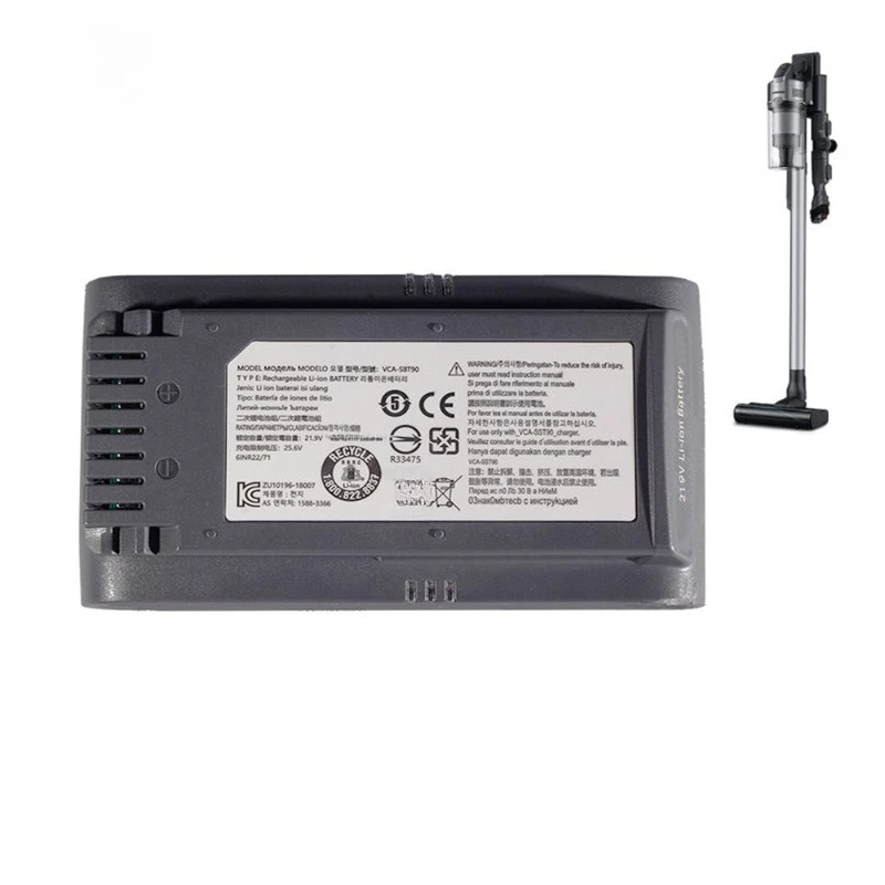 VCA-SBT90 لسامسونج JET75 JET90 JET90E Jet75 Pet VS9000 VS20R9074S2 VS20T7551P5 بطارية مكنسة كهربائية 21.9 فولت 4000 مللي أمبير #5