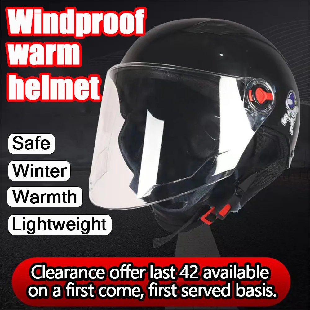 

Winter Bicycle Bike Safety Helmet Lightweight 3C Certified Men Women Adult Electric Bicycle Motorcycle Half Helmet with Goggle