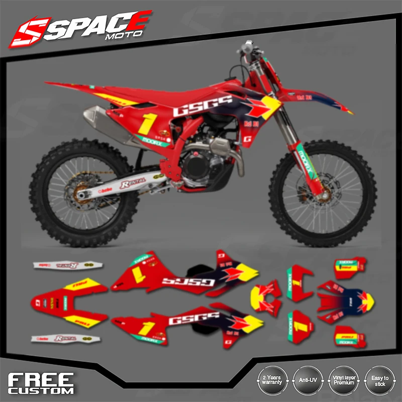 

SPACE Motorcycle Graphics Decals Stickers for GASGAS EC MC 2024 2025 2026 Decals Stickers Kits 008