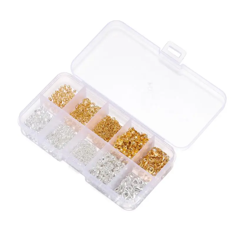 1260-teiliges Set für die Schmuckherstellung, Starter-Kit für Ohrringe, Halsketten, Bastelmaterial, DIY-Perlen, Schmuckzubehör, geeignet für Erwachsene und Anfänger. – Detail 8