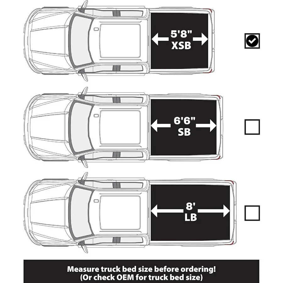 يناسب 20192023 جي إم تشيفي سيلفرادو وجي إم سي سييرا مع 58 سرير ناعم قابل للطي لسرير الشاحنة غطاء تونيو لتعزيز حماية البضائع #5