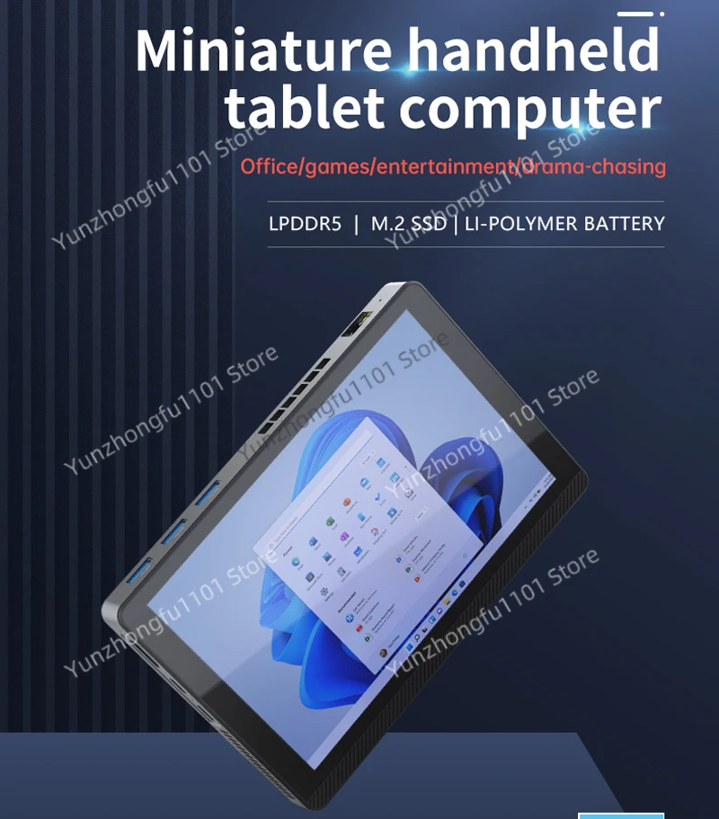 

N200 Tablet Computer 7 Inch Alder Lake N200 Mini PC Windows 11 DDR5 Touch Screen WiFi6 BT5.2 Desktop Pocket HTPC HDMI Type-C
