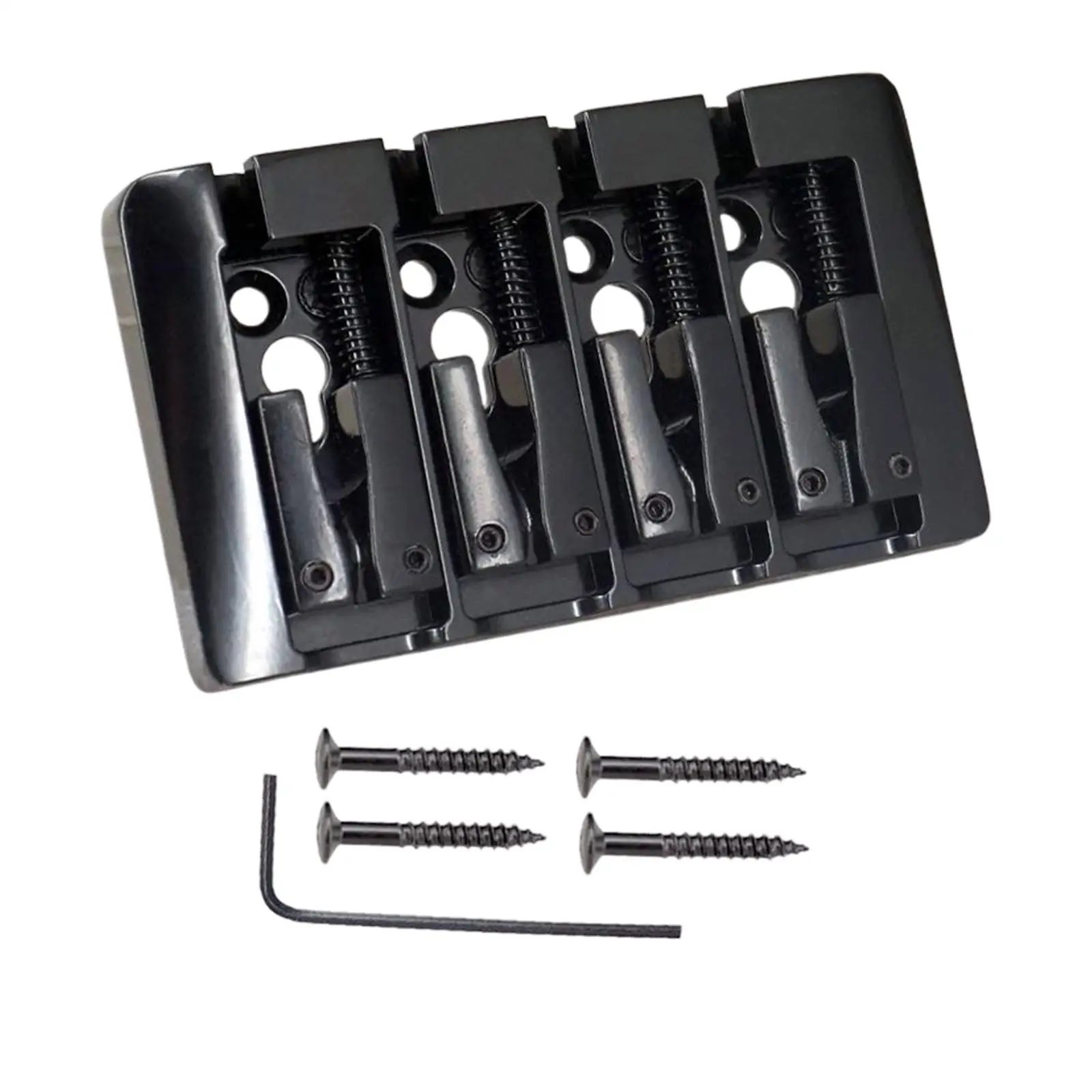 4 String Electric Bass Bridge with Screws Wrench for Upgrade Parts Accessory