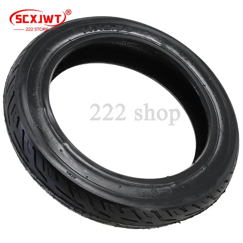 14 بوصة عالية الجودة 14x2.50 إطارات دون أنابيب 2.50-10 إطار مفرغ مناسب لقطع غيار إطارات الدراجات الكهربائية