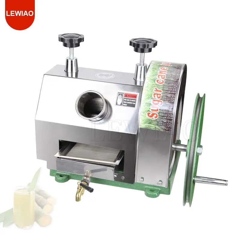 Commercial Manual Sugarcane Juicer Sugar Cane Grind Press Machine Extractor Squeezer Hand Wheel