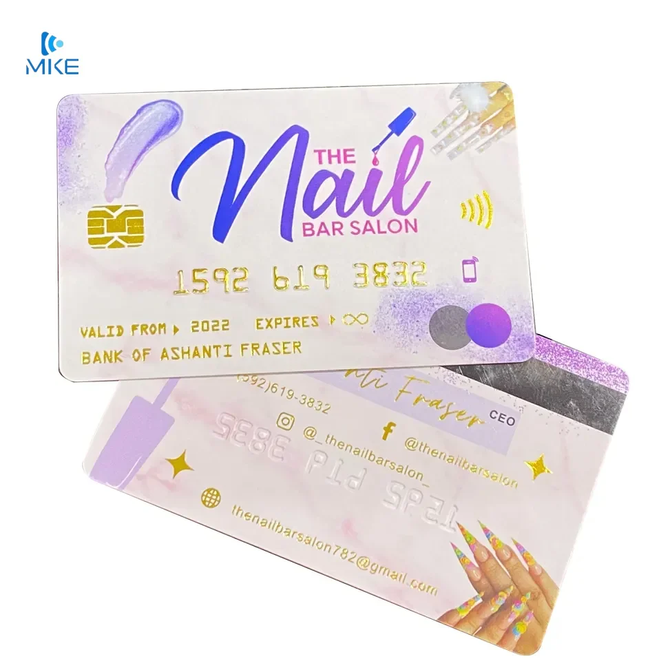 بطاقة هدايا أظافر منقوشة مخصصة لصالونات التجميل