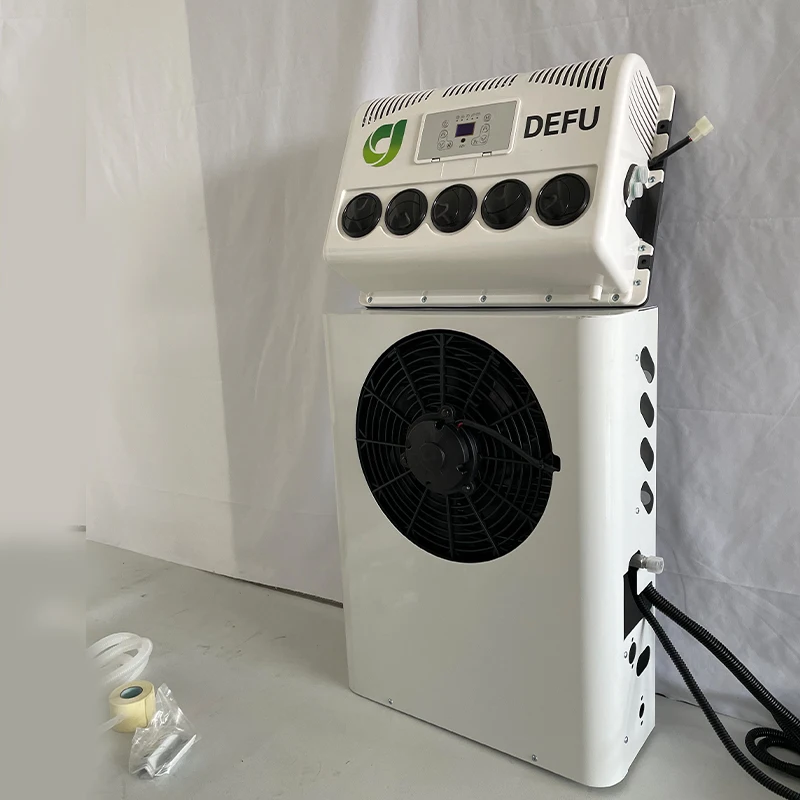 New DEFU 12V 24V Battery Powered Electric AC Split Air Conditioner for Cars Trucks Tractors with 2 Year Warranty view 2