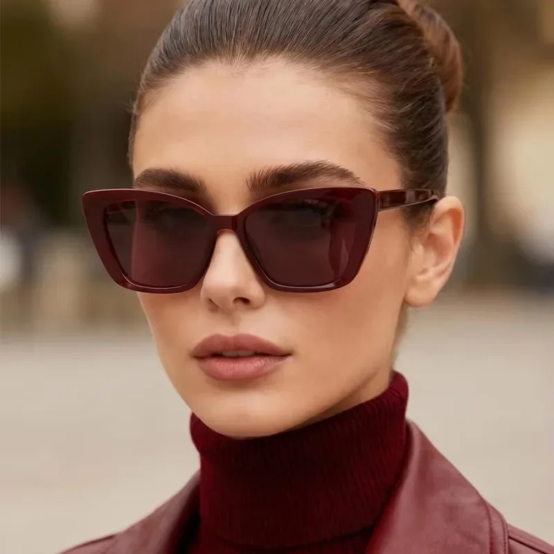 Fashion Big Frame Cat Eye Sunglasses Women Personality Simple Eyewear Women Fashion Retro Glasses UV400 Gafas De Sol