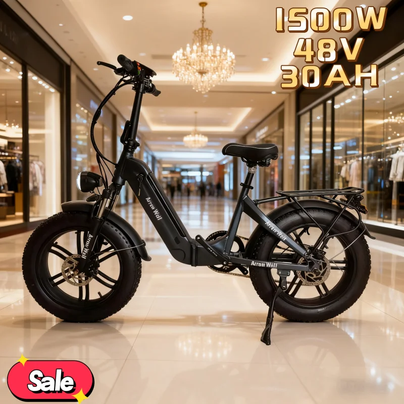 

20-inch electric bicycle, 1000W motor 48V 30AH long endurance high-performance peripheral travel electric moped