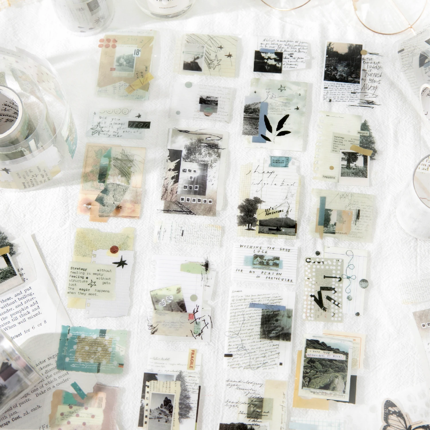 50mm * 2m Freedom is the Wilderness Series Retro Art Die Cut Tape Creative Handbook Scrapbooking DIY Aesthetic Supplies