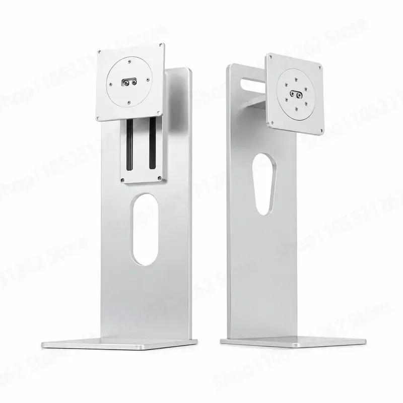 32 Inch Aluminum Monitor Stand Silver 27 Inch VESA Universal Screen Height Adjustable Vertical XDR Base