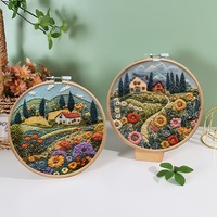 3D Handmade Embroidery Kit Junior Newbie Handcraft Creativity Embroidery Diy Warm House Material Pack, Mother's Day, Birthday, H