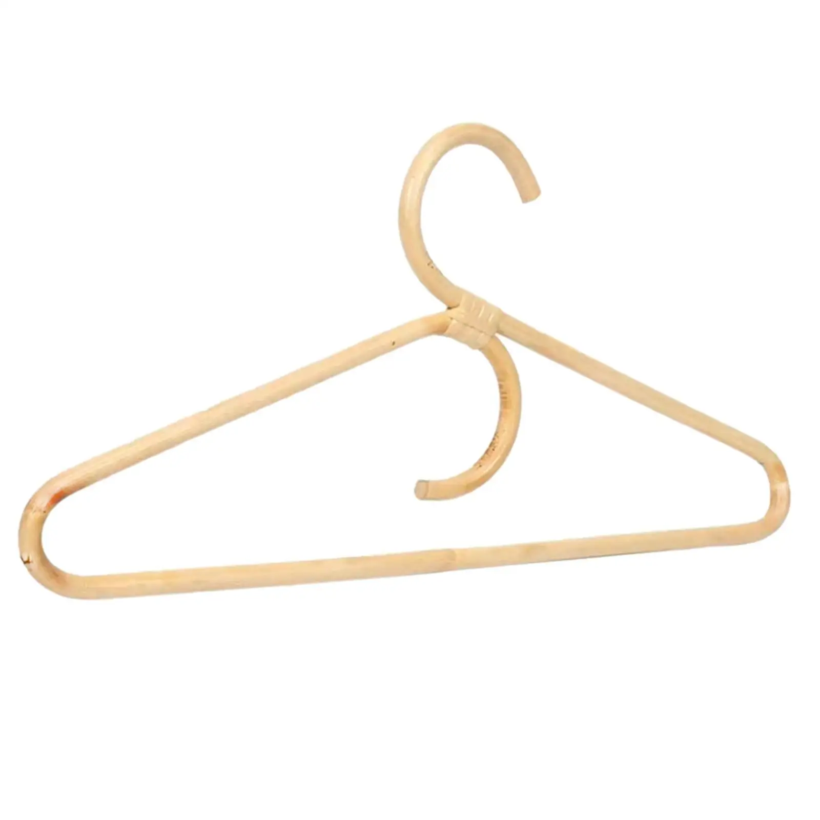Rattan Clothes Hanger Baby Kids Garments Adults Coast Towel Dress Tops Shirt Outfits Doll Clothes Hanging Rack for Decor Laundry