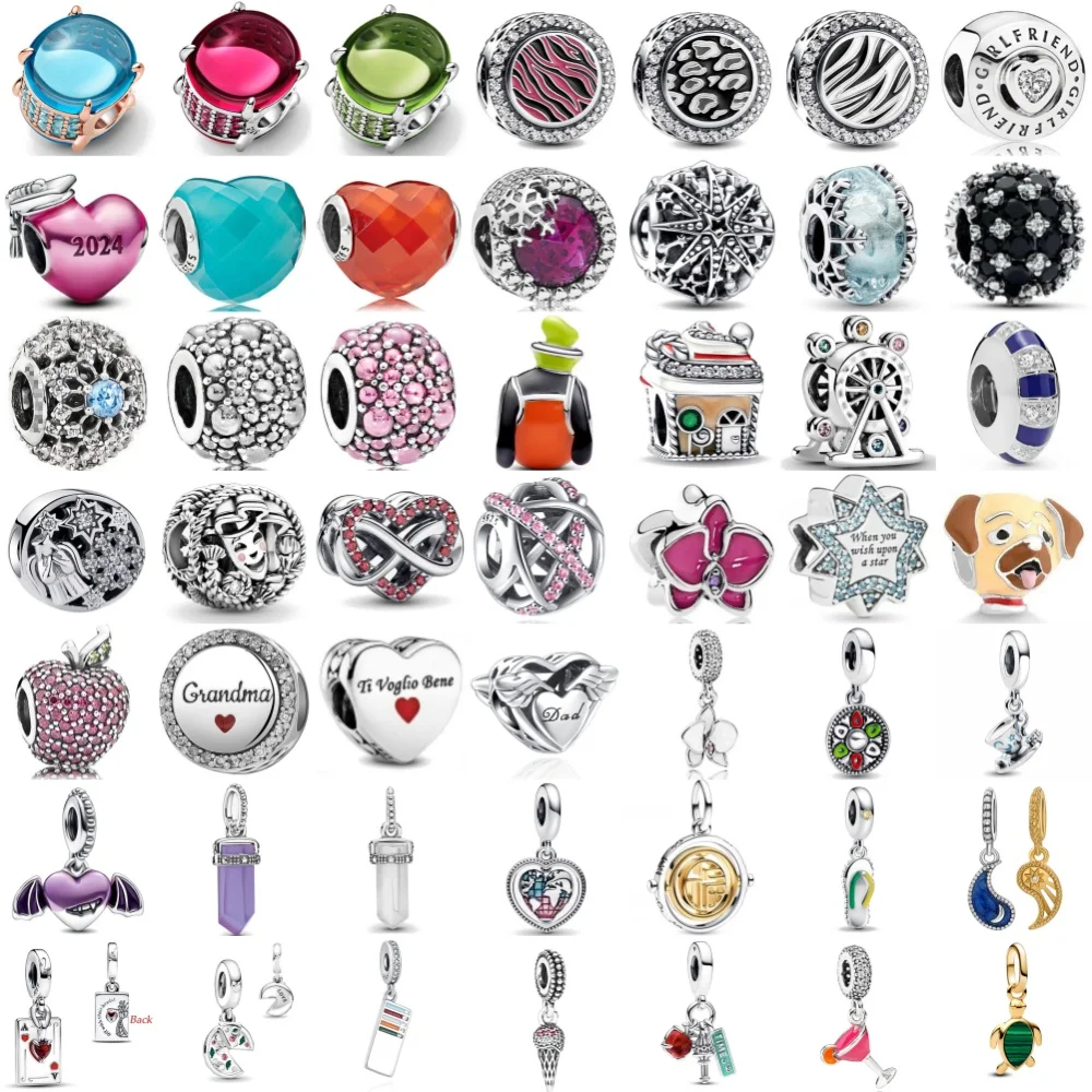 925Silver Heart Shape,House Bead ice Cream,Cup Pendant Suitable for European Original Bracelet DIY Accessories,Exquisite Jewelry
