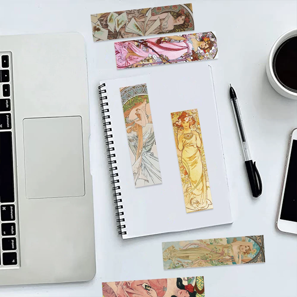 30PCS Muxia Art Bookmark Reading Book Harajuku Coffee Skateboard Art Picture Living Room Personalized Bookmarks