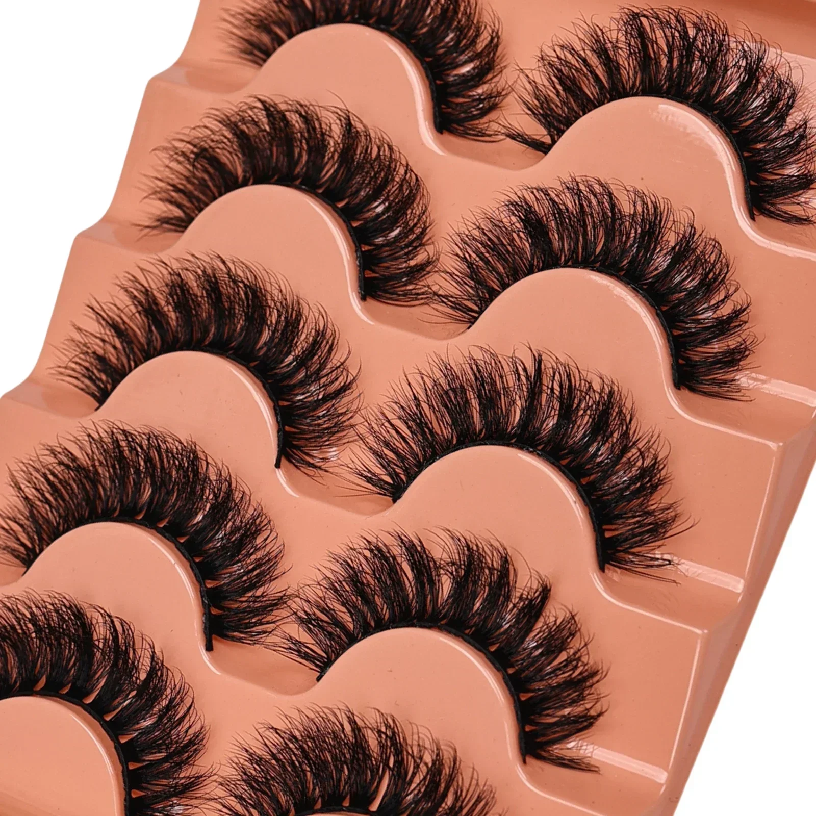 5 Pairs 3D fluffy false eyelashes for dramatic fake eyelashes Messy False Eyelashes Fluffy Thick Lashes