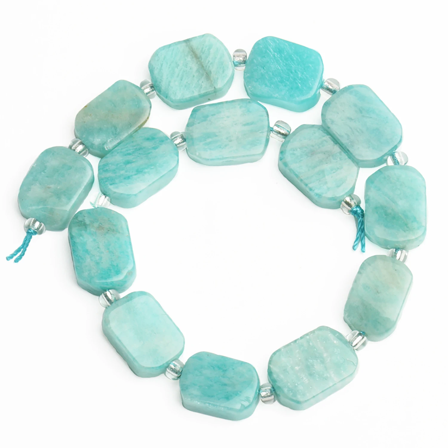 8x12mm Rectangle Shape Beads Natural Amazonite Stone Beads for Jewelry Making Diy Bracelet Necklace Beading Accessories