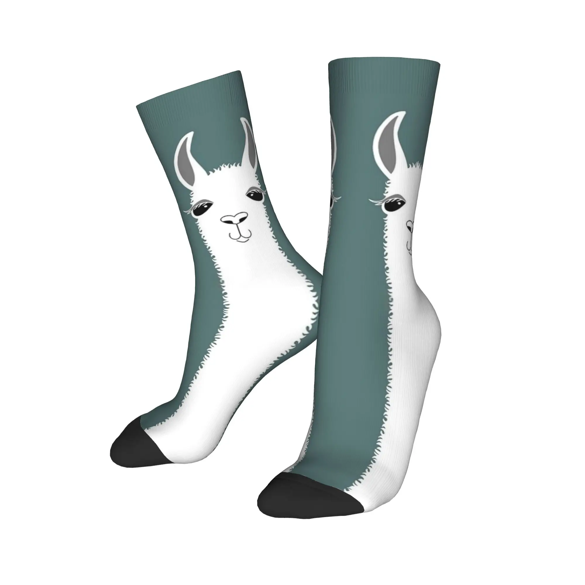 Couple Socks LLAMA TWINS  Stockings Spring Vintage Warm Soft Socks Design Running Non-Slip Socks