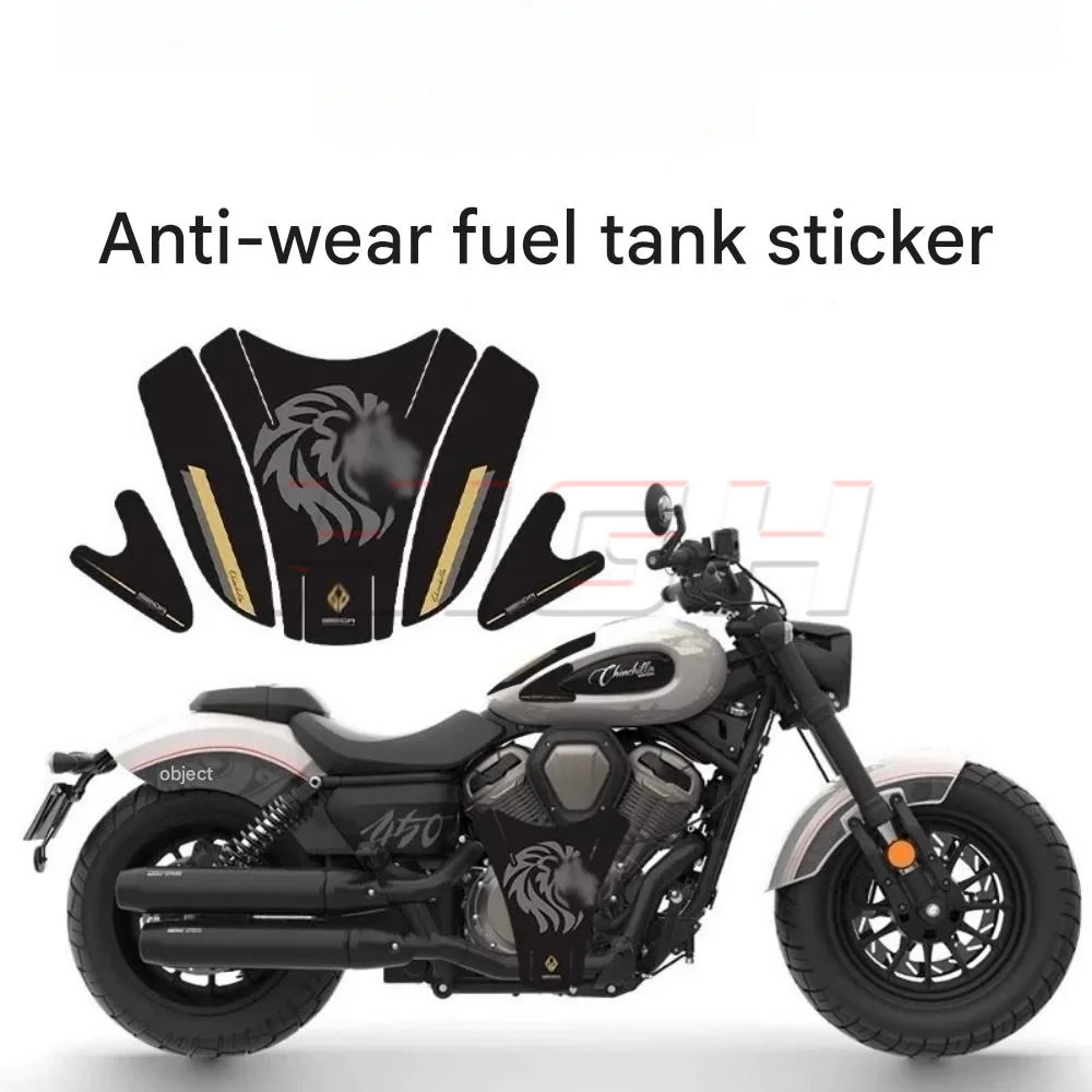 Retro Anti-Scratch Gas Tank Protector Decal Sticker Accessories for BENDA CHINCHILLA 500