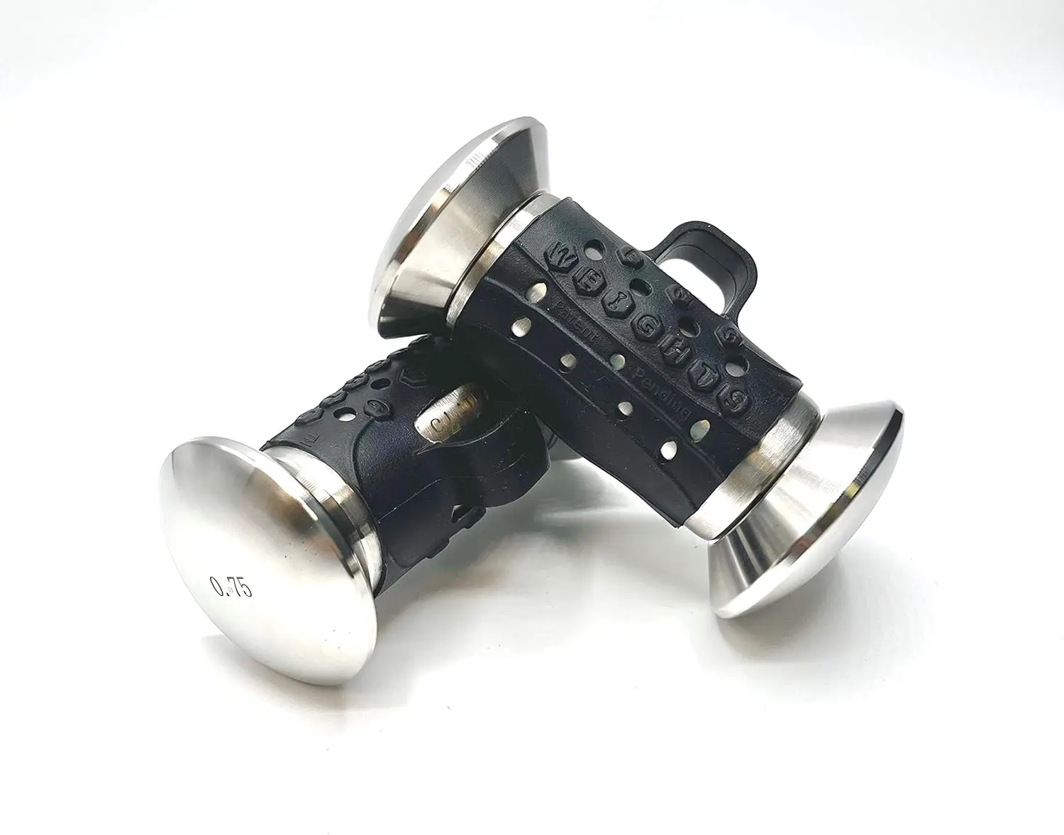 

Adjustable Dumbbell 7.0 lbs Set Stainless Steel Hand Weights with Anti-Slip Silicone Rubber Finger Loop for Training, Boxing, an
