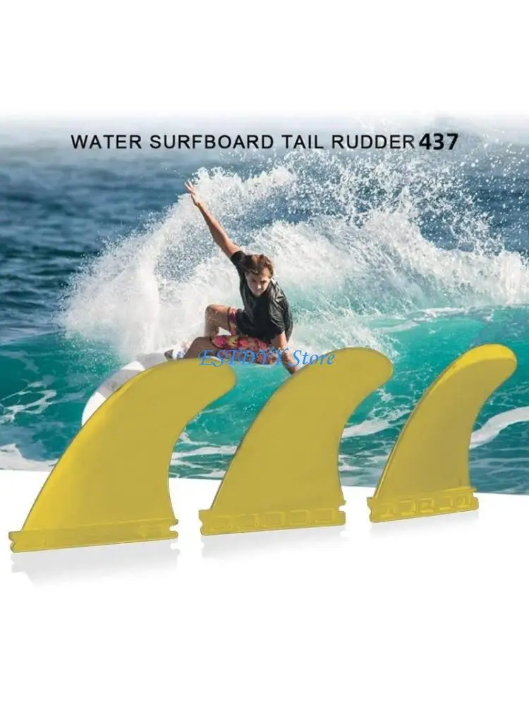 G6DE 3 Pcs SUPs Left Centers Right Fin Surfboard Replacement Fins Detachable Stand-up Paddle Board Surfboard Tail Fin Durable