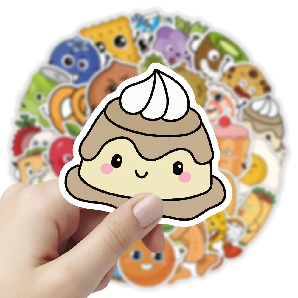 สติกเกอร์อาหารสดสไตล์มินิมอล 52 ชิ้น - สติกเกอร์ตกแต่งน่ารักสำหรับสมุดบันทึกมือ, เคสโทรศัพท์ ร้าน BulingBulingStickers