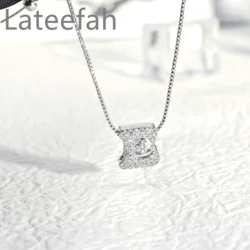 Lateefah Stainless Steel Sliding Alphabet Necklace Personalised DIY Alphabet Box Chain Necklace